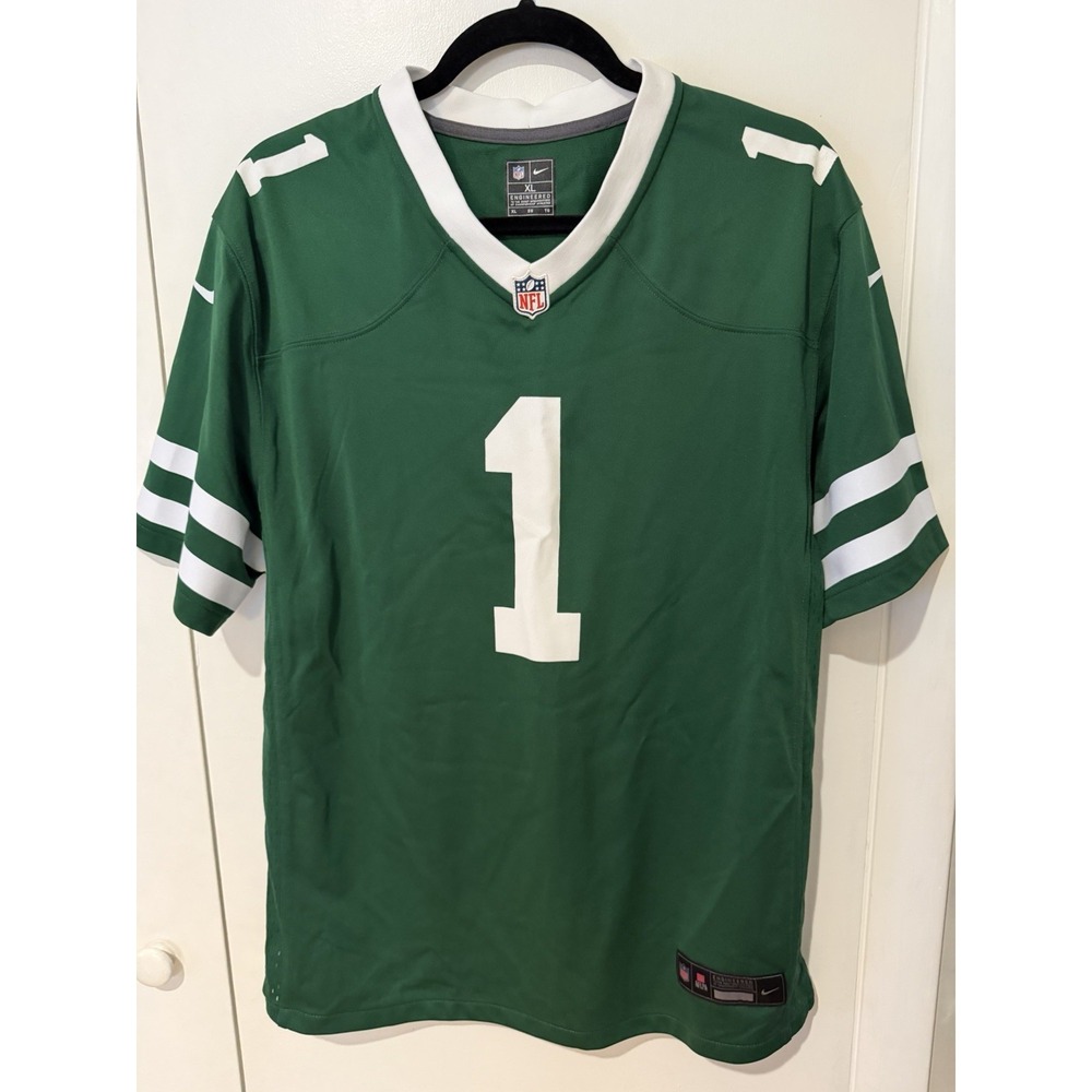 NWOT Nike New York Jets #1 Sauce Gardner Jersey Youth Size XL Green Kids